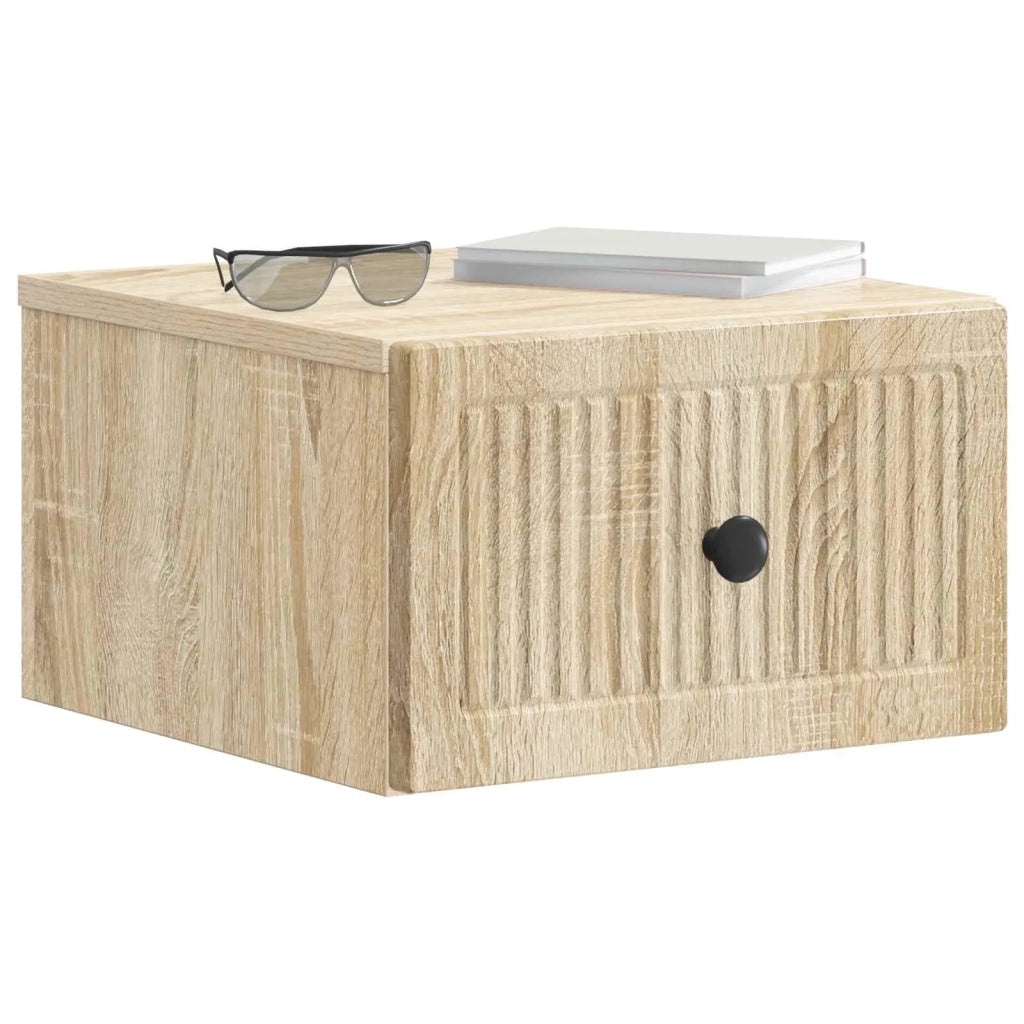 Mobiletto da notte a muro Rovere Sonoma 33 x 34,5 x 20 cm 897919
