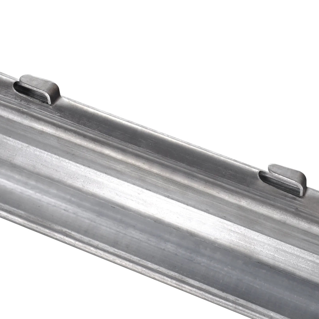 Palo della recinzione 10 pcs Argento 200 cm Acciaio 141510