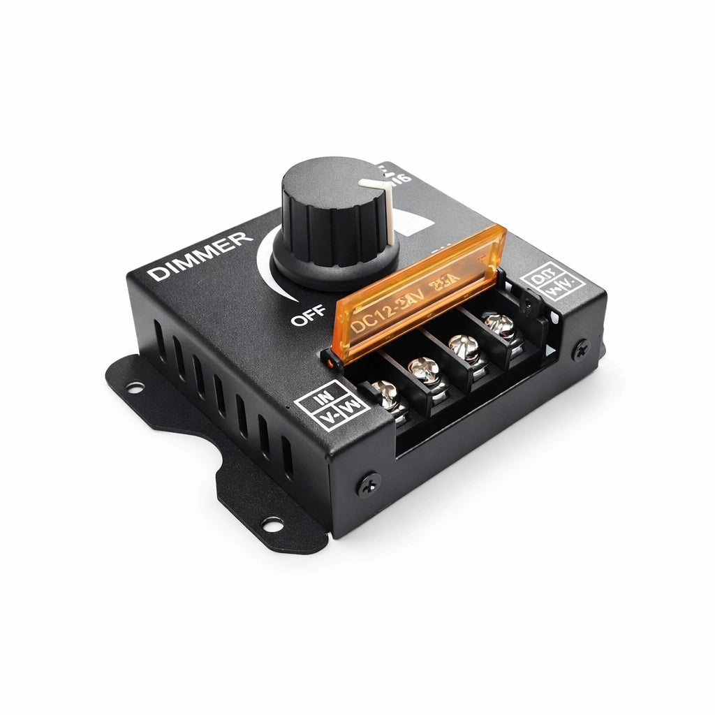 Dimmer LED PWM 12V 24V 30A 360W/720W Regolatore Intensità Luce per Strisce LED Moduli LED con Manopola Controller Dimmer DC