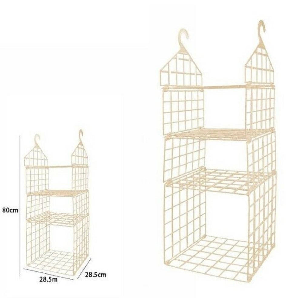 Trade Shop - Organizer Per Armadi 4 Ripiani Con Ganci Grucce Salvaspazio 80 X 29 X 29cm 70945 -