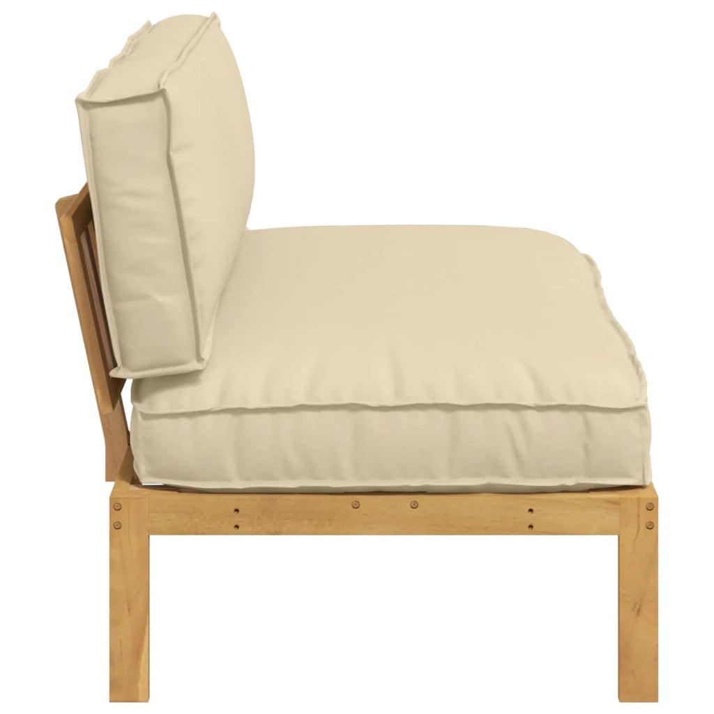Set di divani Beige 120 x 92 x 69 cm Legno di Acacia Massello 3418209