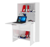 Scrivania Angolare 70x35x140 cm Dalia Bianco Lucido