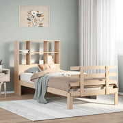 Letto Libreria senza Materasso 90x190 cm Legno Massello Pino 3322743