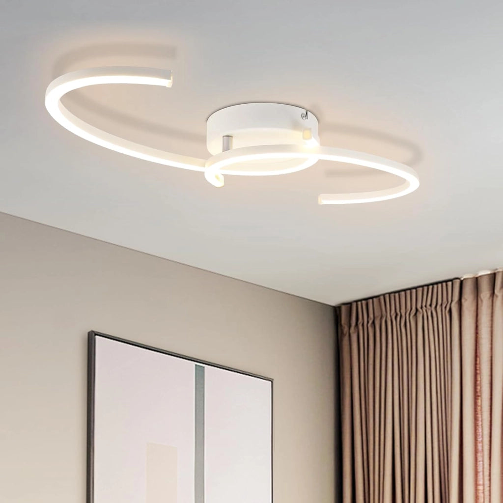 ZMH Lampada da soffitto plafoniera LED moderna 24W 3000K luce calda per soggiorno camera letto