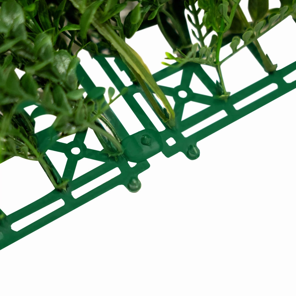 Piastrelle da Parete con Piante Artificiali 1m x 1m Pannello Erba Mira per Giardino e Arredo Casa