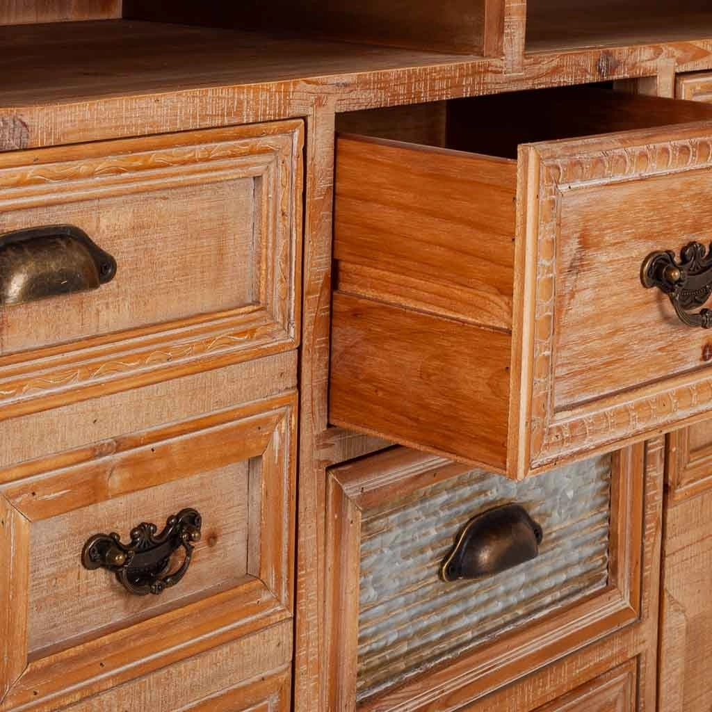 Credenza in legno con 3 cassetti e 2 porte 120x36x90h cm
