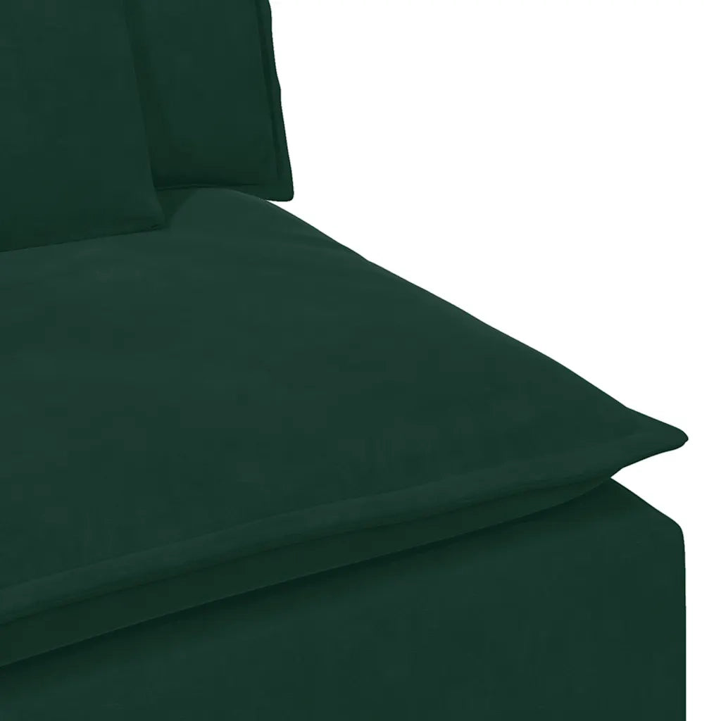 Divano Modulare con Cuscini Verde Scuro CFW7096616