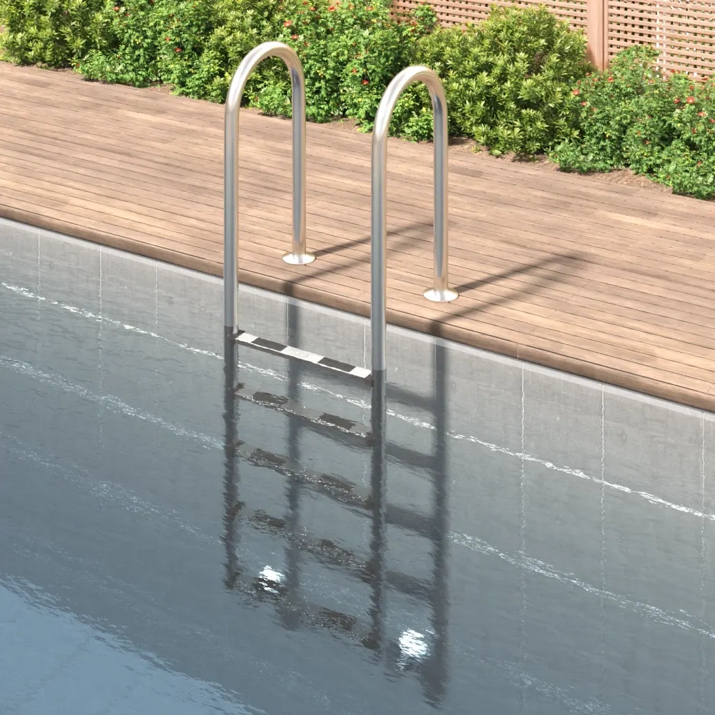 Scala per Piscina 54x38x211 cm Acciaio Inox 304 93460