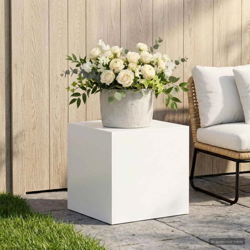 Supporto per piante Bianco 40 x 40 x 40 cm Acciaio 8012518