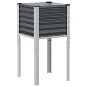 Fioriera | Cassetta per fiori | Vaso da giardino antracite 45x45x88 cm in acciaio
