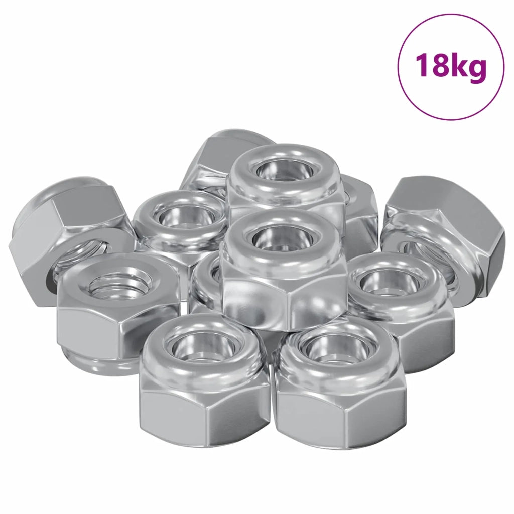 Dado 9574 pcs Argento M6 x 10 mm Ferro 864603