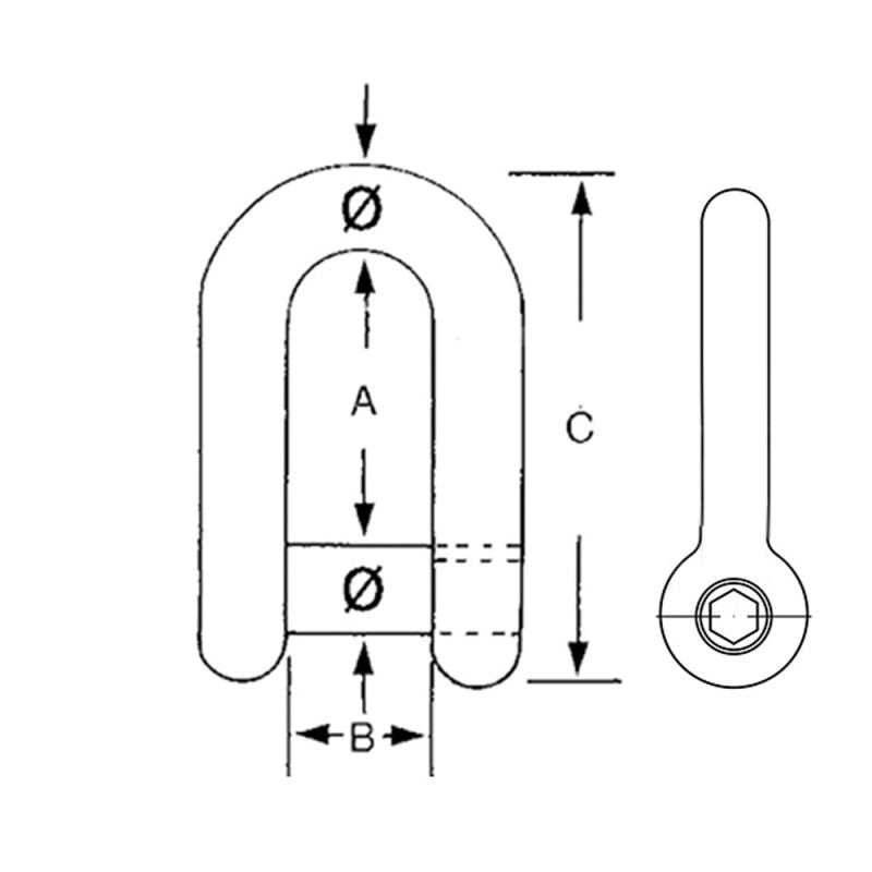 GRILLO INOX PERNO INCASSATO Ø MM.5