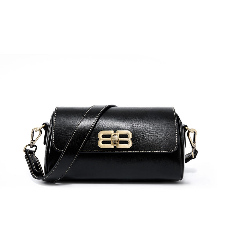 Borsa da donna in vera pelle nera