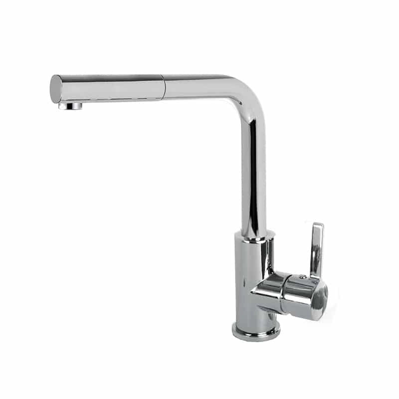 Rubinetto Miscelatore Cucina Elleci monocomando doccetta estraibile Cromato MIKC02CR