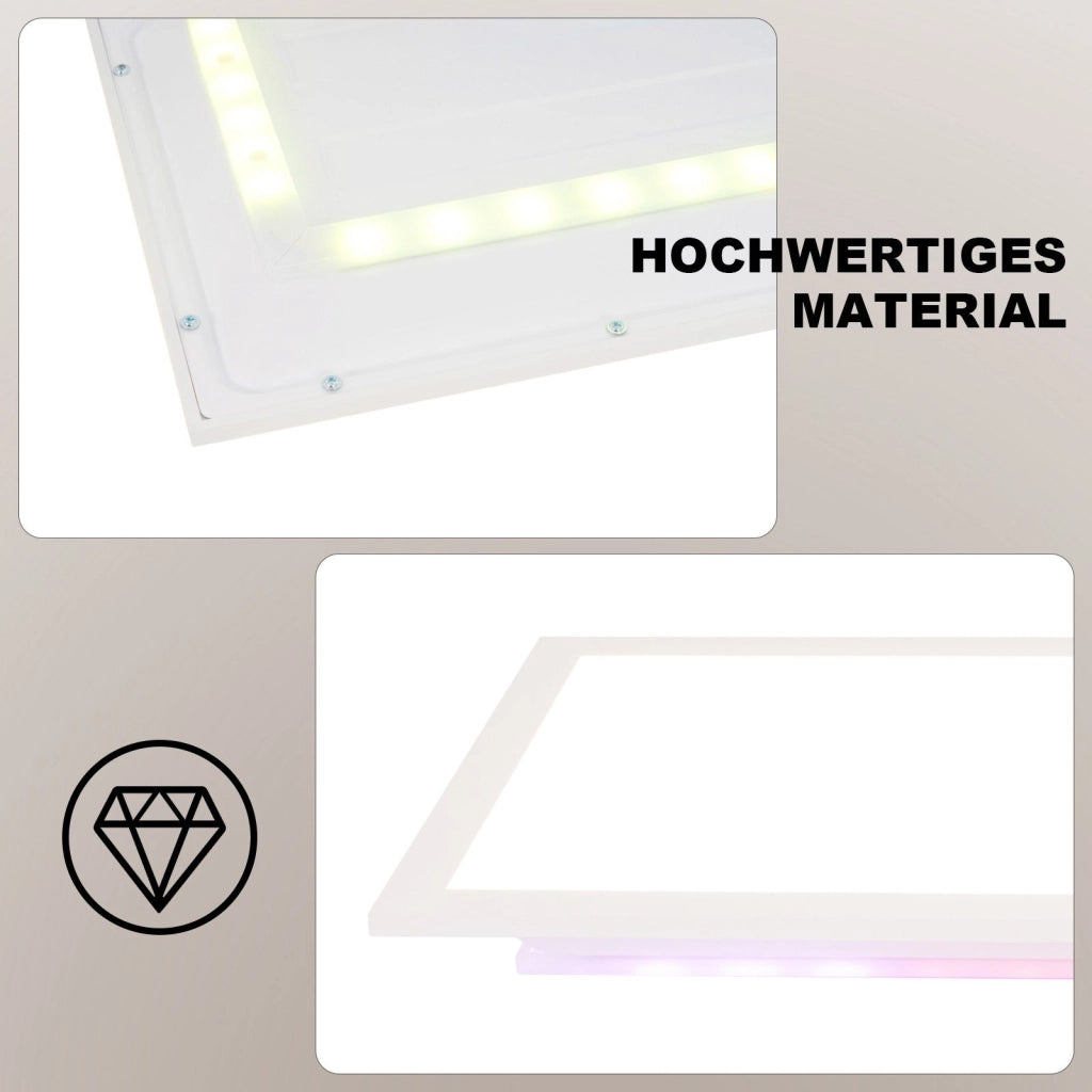 ZMH Lampada da soffitto plafoniera LED dimmerabile pannello lungo RGB per soggiorno officina corridoio