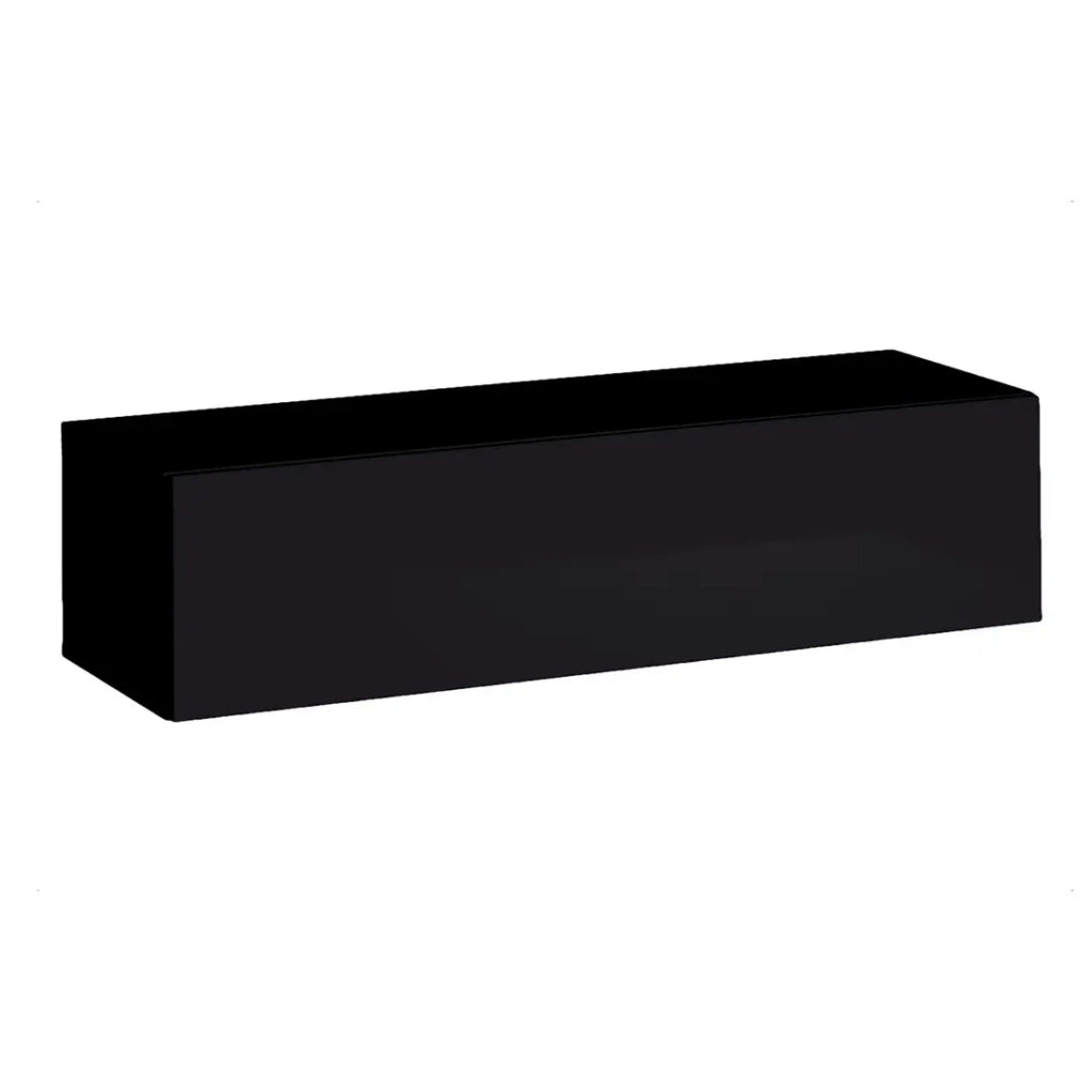 Mobile TV sospeso 120 cm color nero collezione SWITCH. Finiture lucide.
