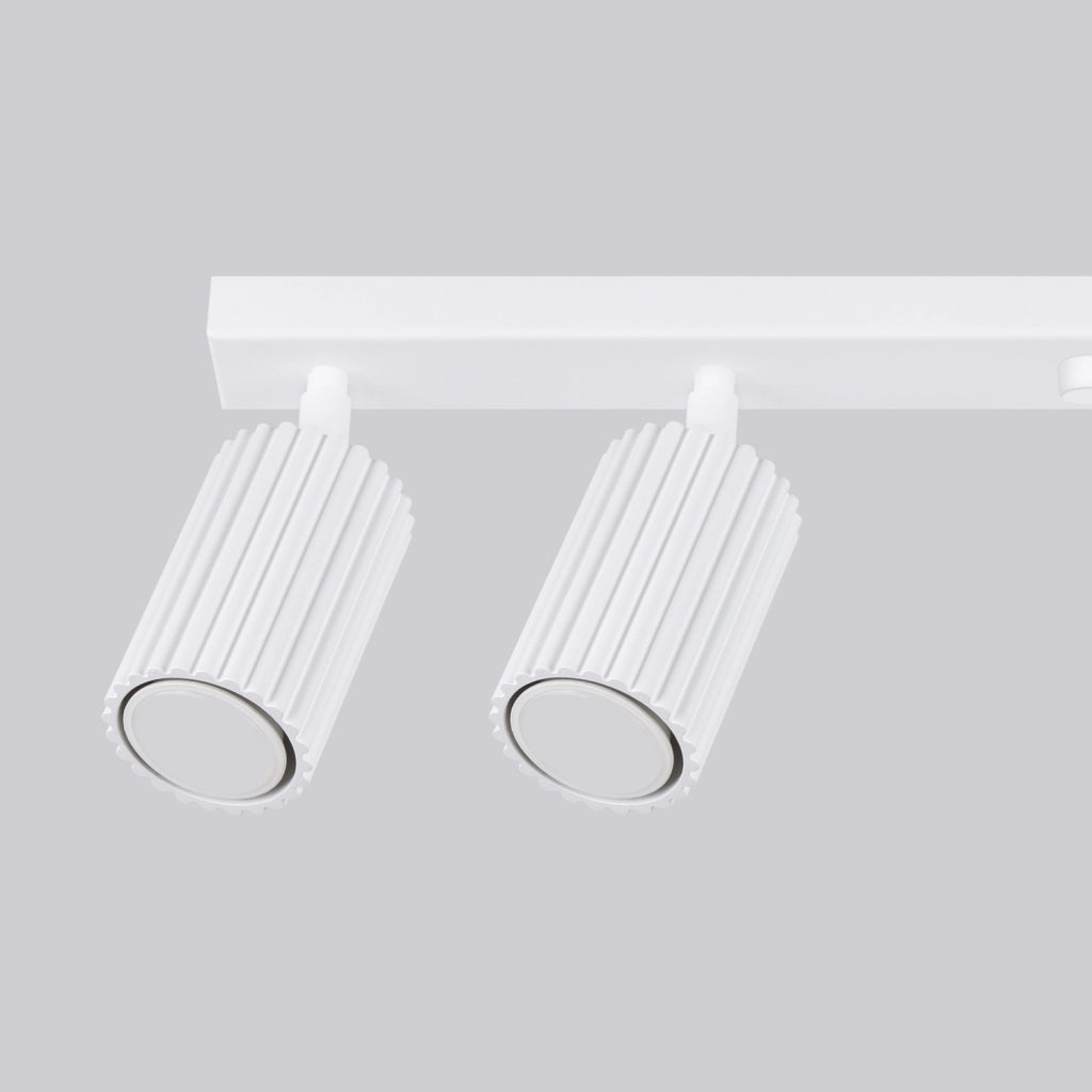 Plafoniera barra bianca 117cm 6 faretti GU10 Pure Lume