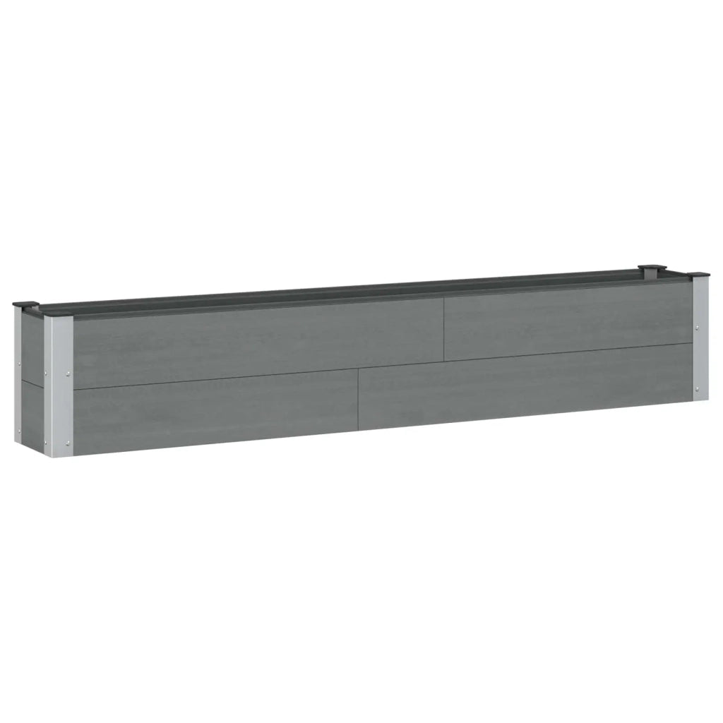 Fioriere | Cassetta per fiori | Letto rialzato da giardino Grigio 200 x 30 x 36 cm