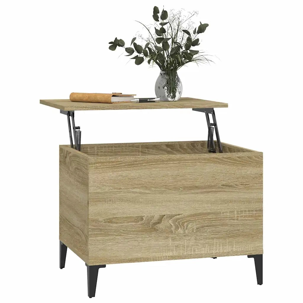 Tavolino Salotto Rovere Sonoma 60x44,5x45 cm Legno Multistrato cod mxl 23146