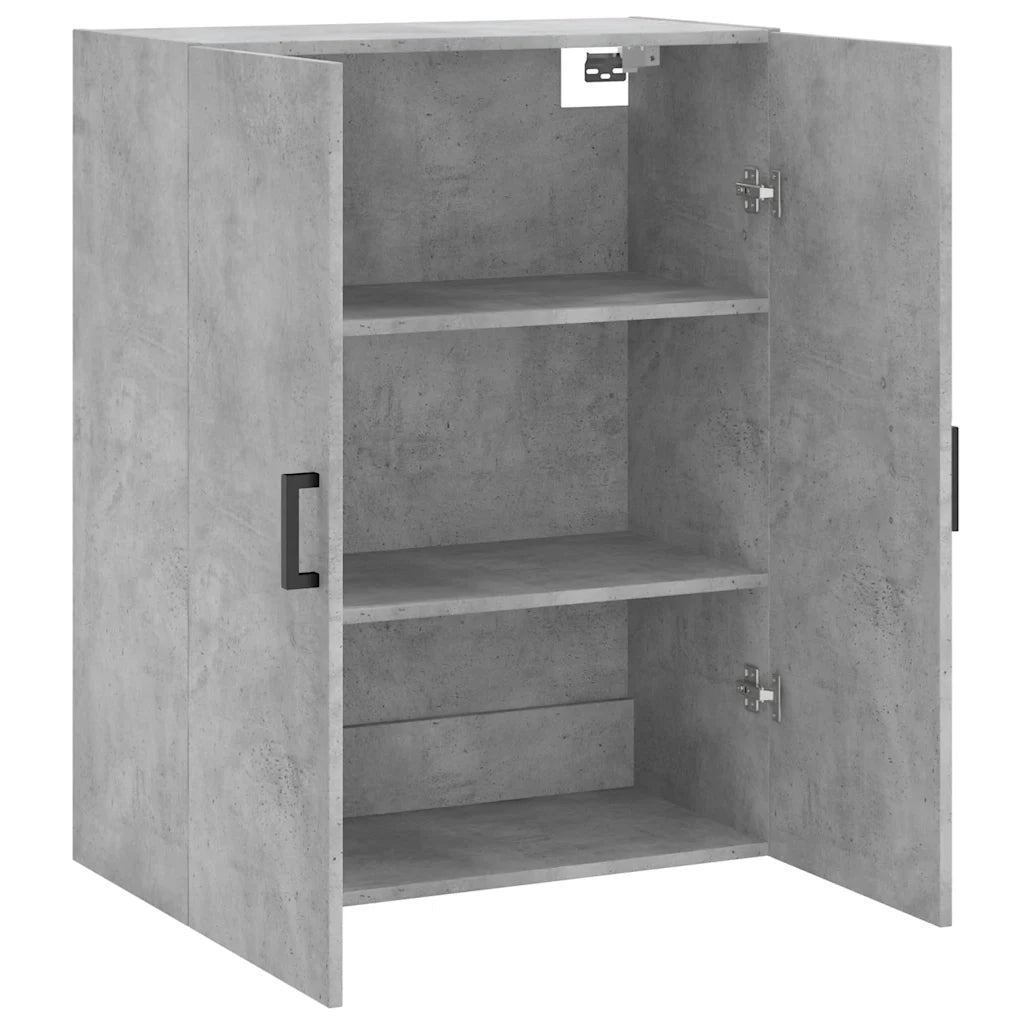 Mobile a Parete Grigio Cemento 69,5x34x90 cm 828424