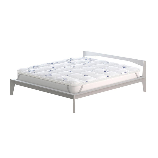 Topper 1 Piazza e Mezzo Trapuntato 300 gr/mq con Elastici Air Traspirante Bianco