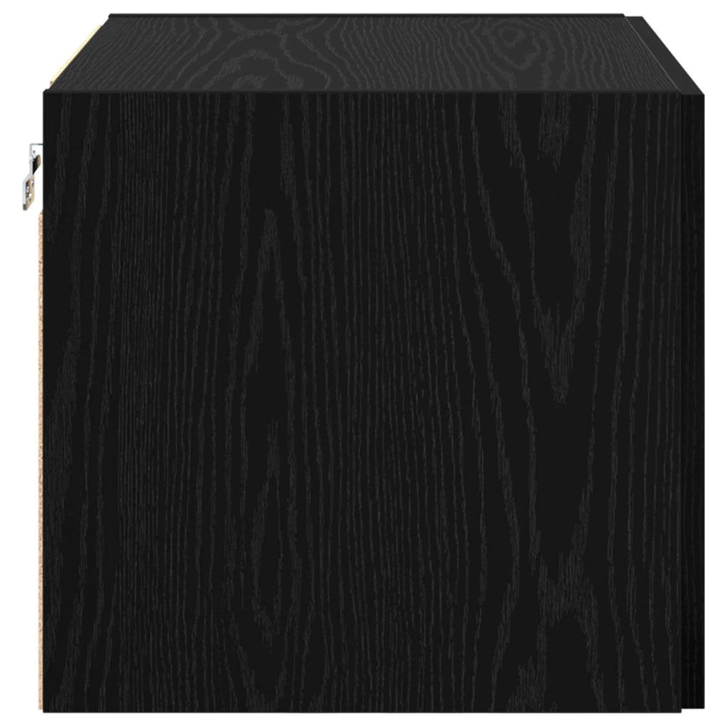 Armadietto a Muro | Mobile a Parete Rovere nero 50 x 42.5 x 40 cm
