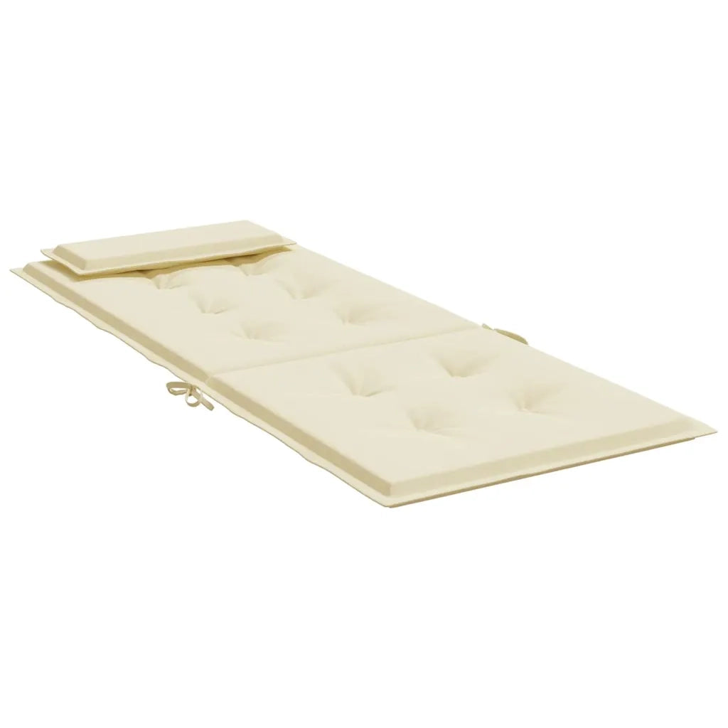 Cuscini per Sedia con Schienale Alto 2 pz | Cuscini per sedie Crema Tessuto Oxford