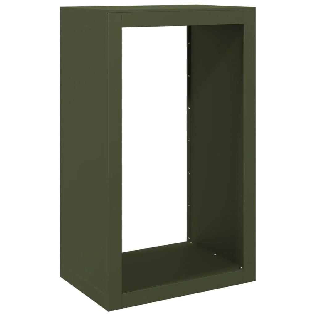 Portalegna 60 x 40 x 100 cm acciaio verde 02_0043721