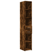 Credenza | Madia | Buffet da pranzo | Armadio da pranzo Rovere Fumo 30x42,5x185 cm in Legno Multistrato