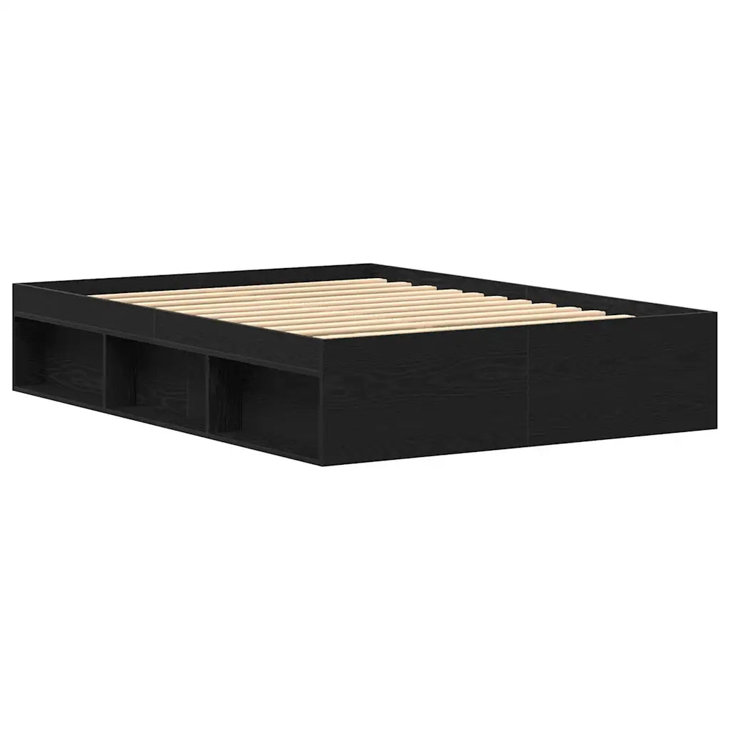 Giroletto senza Materasso Rovere Nero 120x200 cm Truciolato