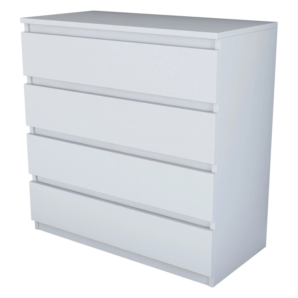 Gorle, Cassettiera 4 Cassetti, 80x47x98h cm Bianco