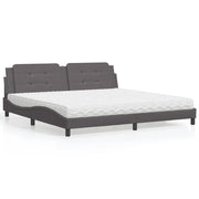 Letto con Materasso Zadar Grigio 200x200 cm in Similpelle 3208890