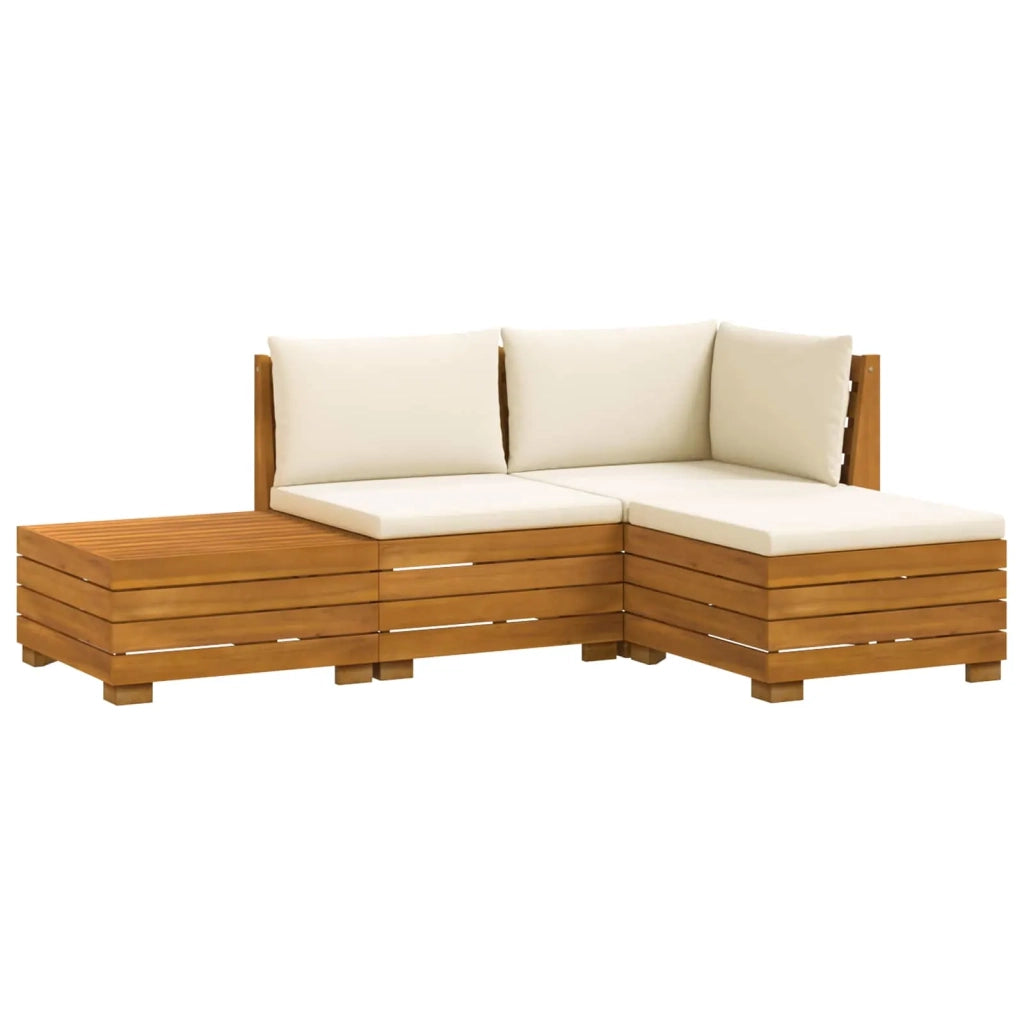 Set di divani da esterno con cuscino 4 Pezzo Marrone 3403080
