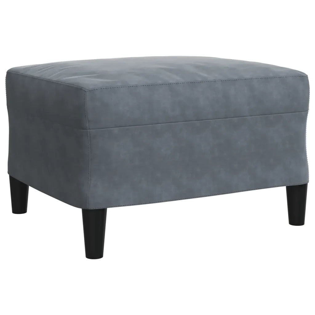 Set di Divani 3 pz con Cuscini Grigio Scuro in Velluto