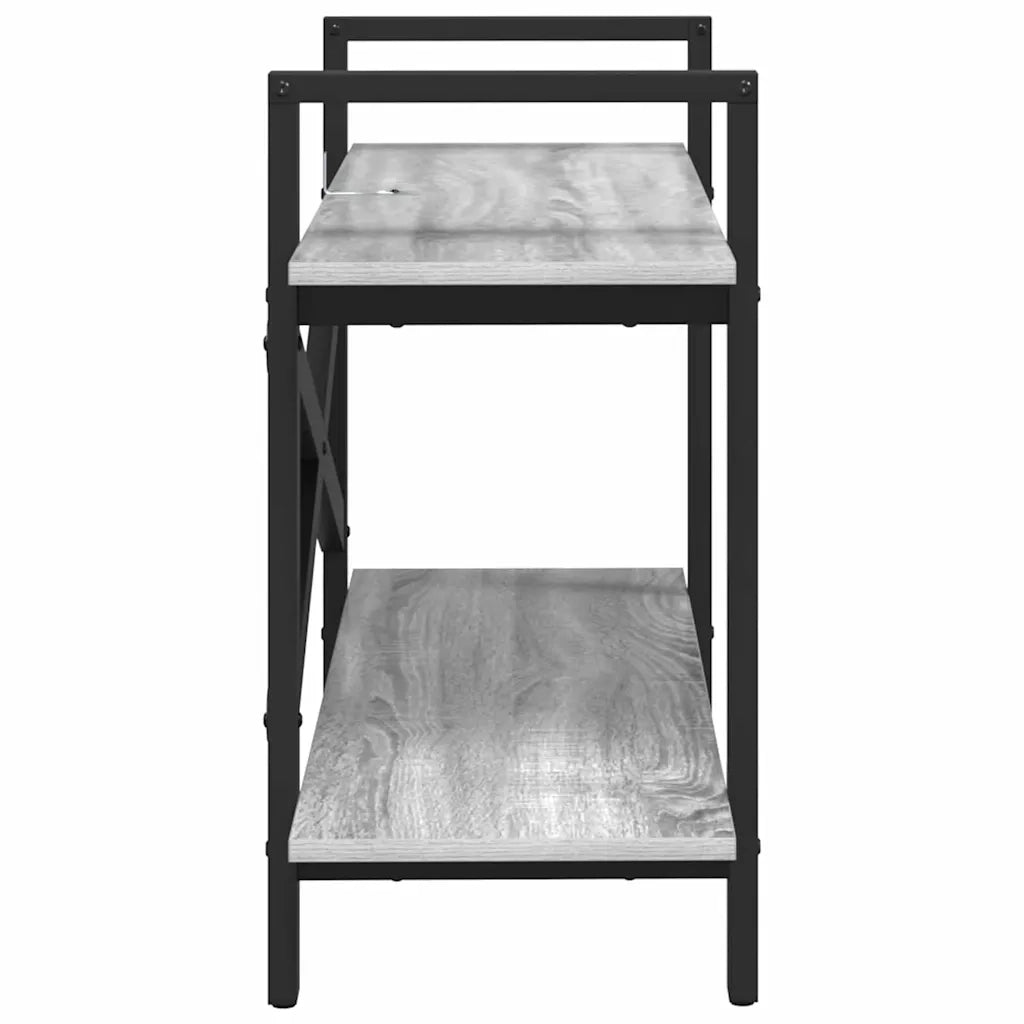 Libreria Grigio Sonoma 100 x 33,5 x 64 cm Legno multistrato