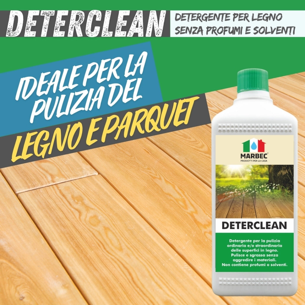Detergente per pavimenti in legno DETERCLEAN   1LTx6Pz