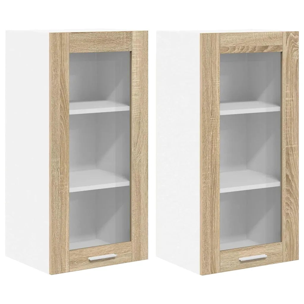 Armadio pensile con porta 2 pcs Rovere Sonoma 40 x 31 x 80 cm