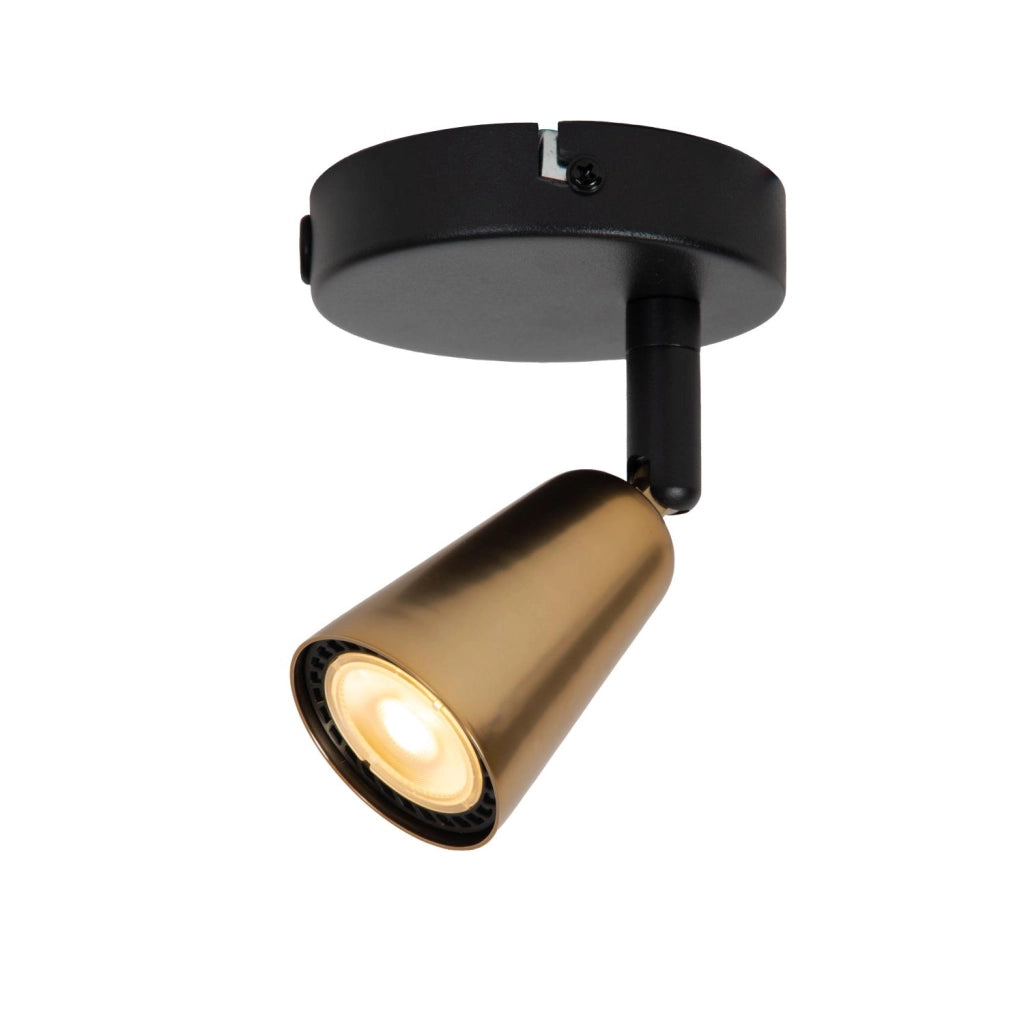 Faretto soffitto TIANA 1xGU10 nero oro Lucide