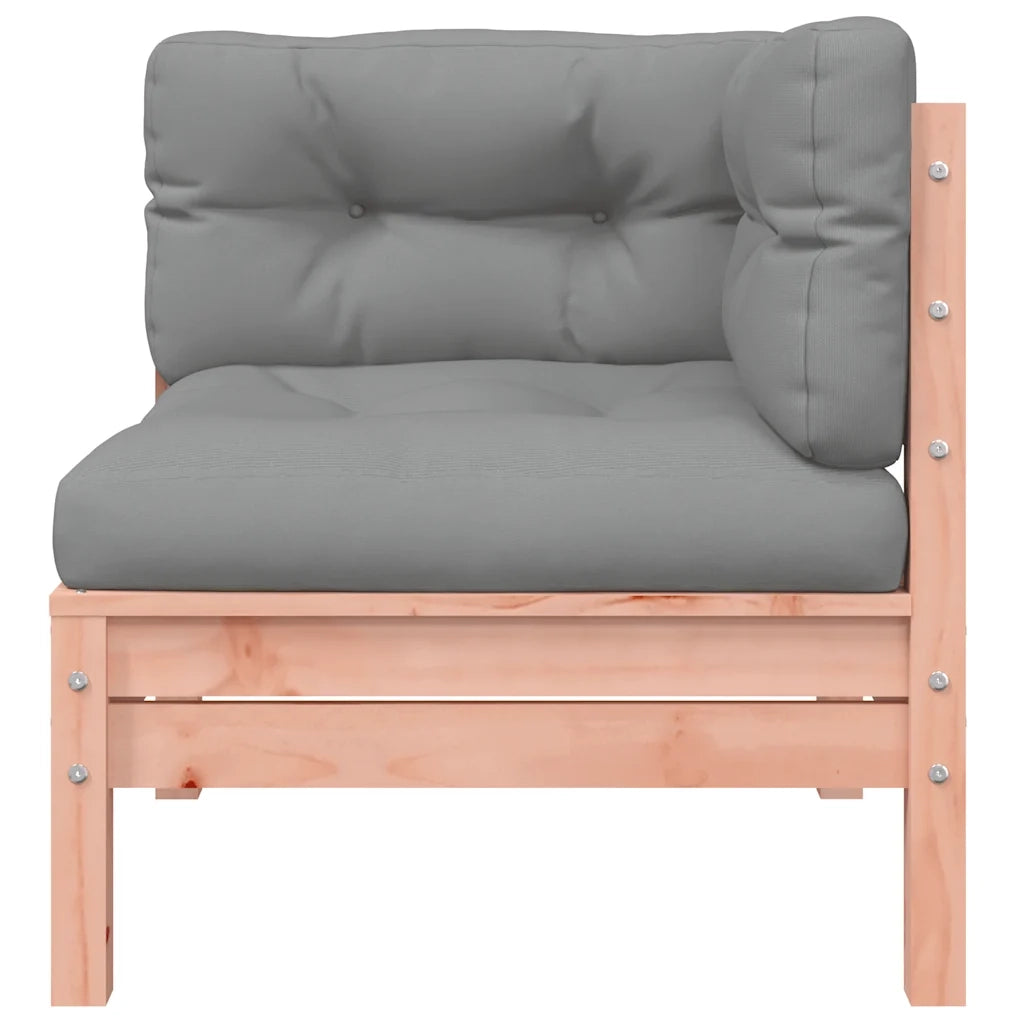 Divano Angolare da Giardino con Cuscini Legno Massello Douglas 838151