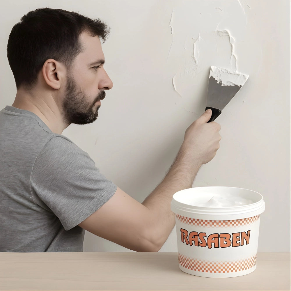 Stucco pronto in pasta riempitivo bianco per rifinitura muri *** formato 1 kg, confezione 1