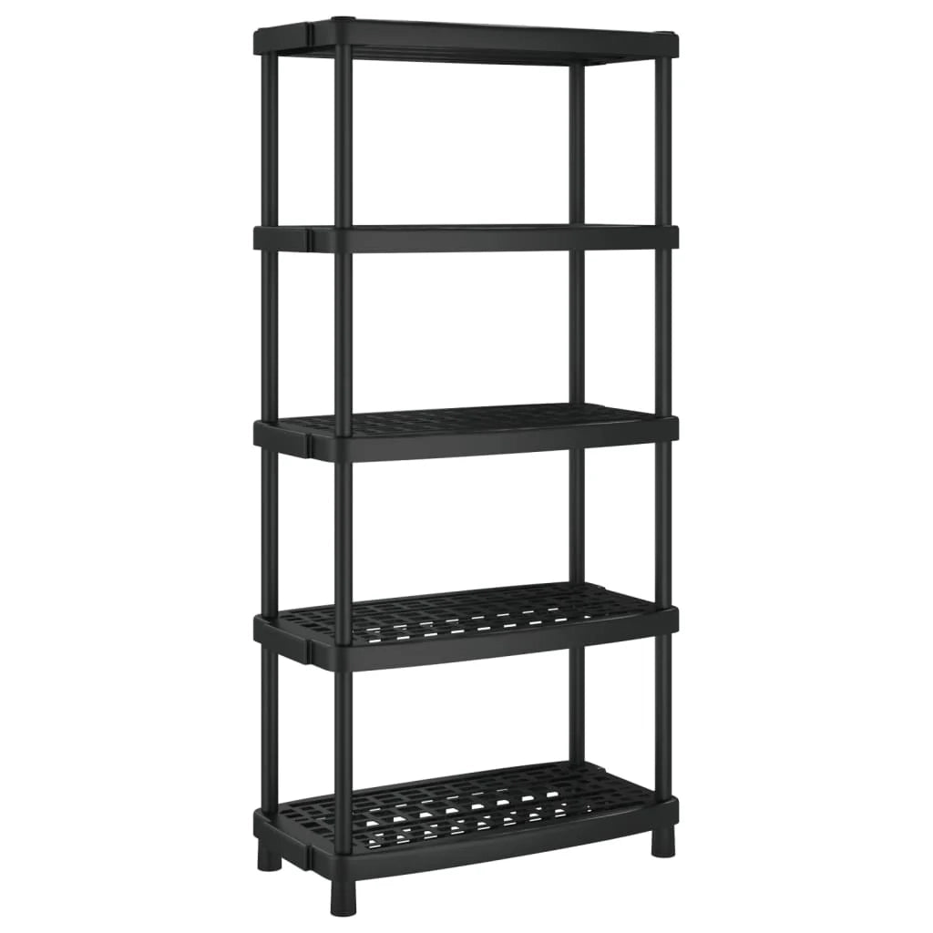 Scaffale portaoggetti a 5 ripiani 93,5 x 45,5 x 194,5 cm Nero PP 02_0045709