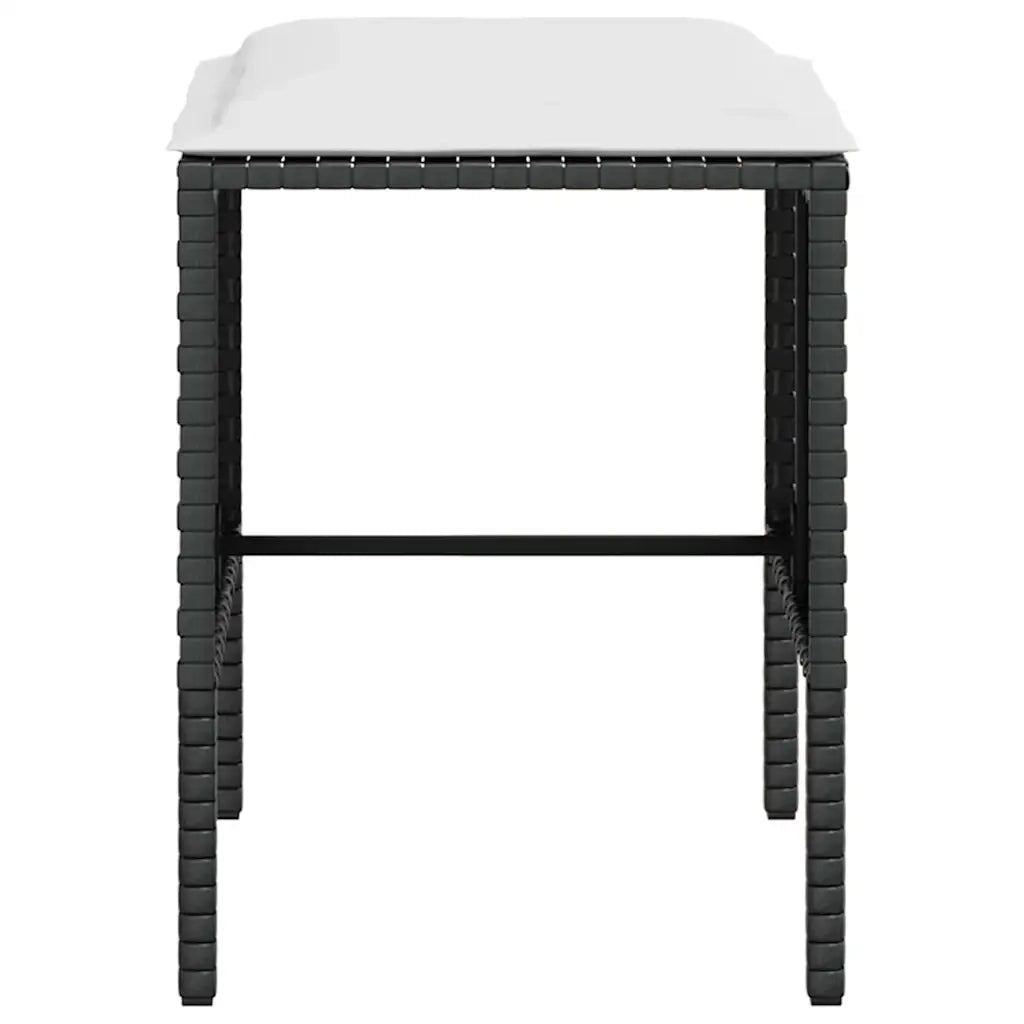 Set Divano a L con Cuscini 5 pz | Set Salotto da Giardino Nero in Polyrattan