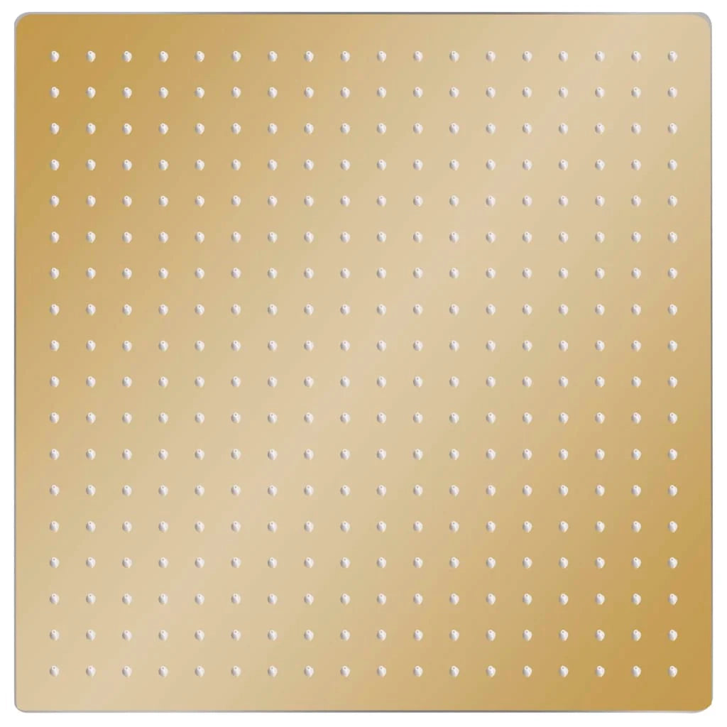Soffione doccia a pioggia soffione doccia accessorio per il bagno acciaio inox 50 x 50 cm quadrato oro 02_0002094