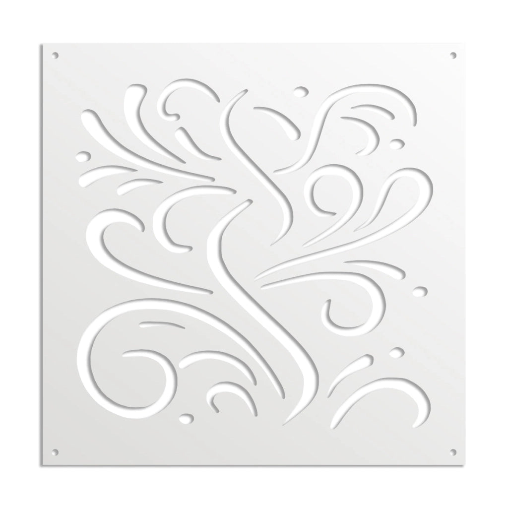 BLOW - Pannello in PVC traforato - Parasole Misura: 48x48 cm, Colore: bianco