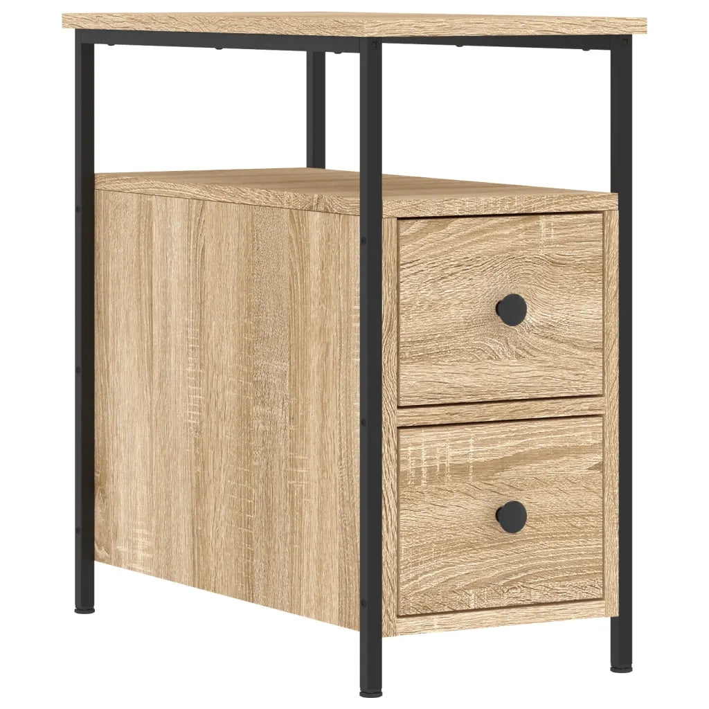 Comodino | Armadio da Notte | Mobiletto da notte Rovere Sonoma 30x60x60 cm in Legno Multistrato