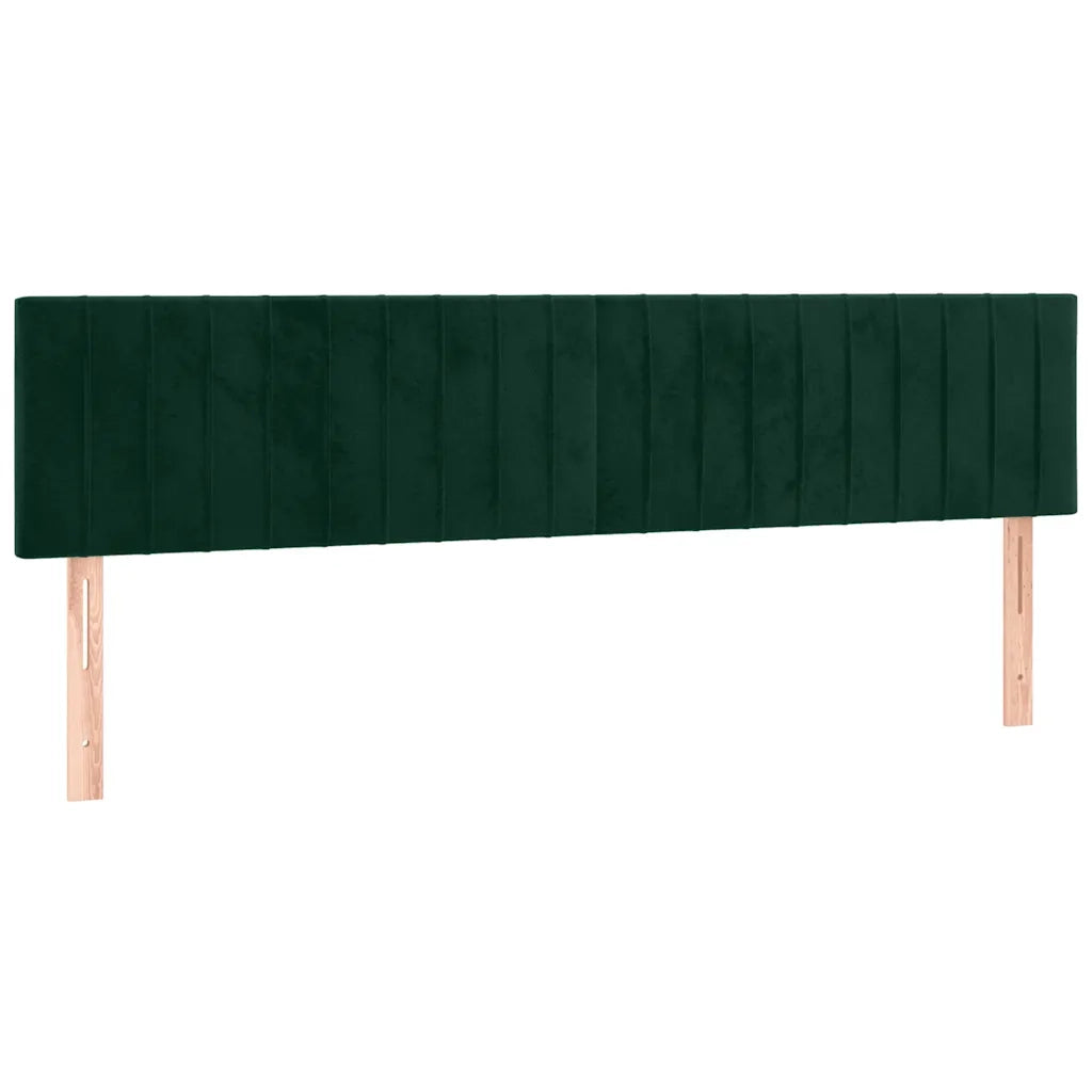 Testiera a LED Verde Scuro 200x5x78/88 cm in Velluto
