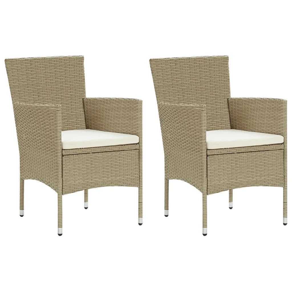 Set Mobili da Pranzo per Giardino 3 pz | Set Salotto da Giardino Beige