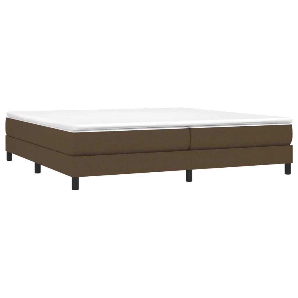 Struttura Letto a Rete a Molle Marrone Scuro 200x200 cm in Tessuto 3120543