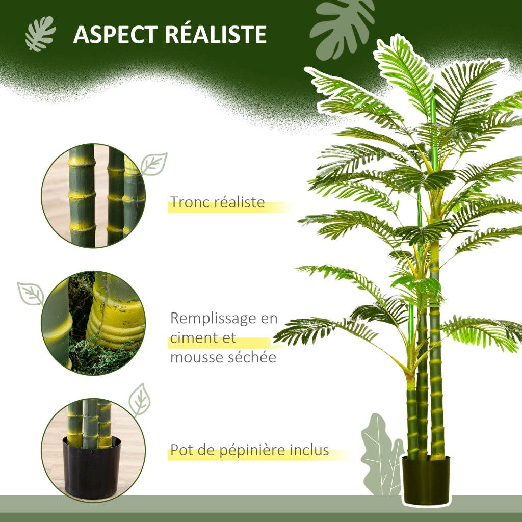 Albero Artificiale Areca Palmier ¨C zephmum ¨C Verde Plastica 190 cm