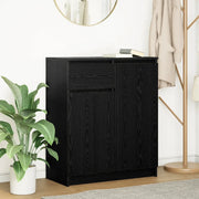 Credenza con Cassetto Rovere Nero 71x35x84 cm Legno Multistrato 861590
